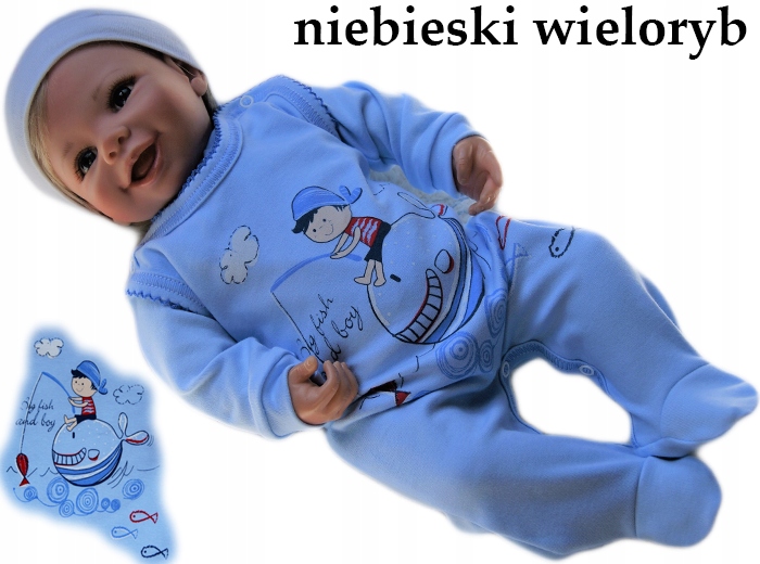 

Śpiochy śpioszki kaftanik 62 rozpinane bawełniane