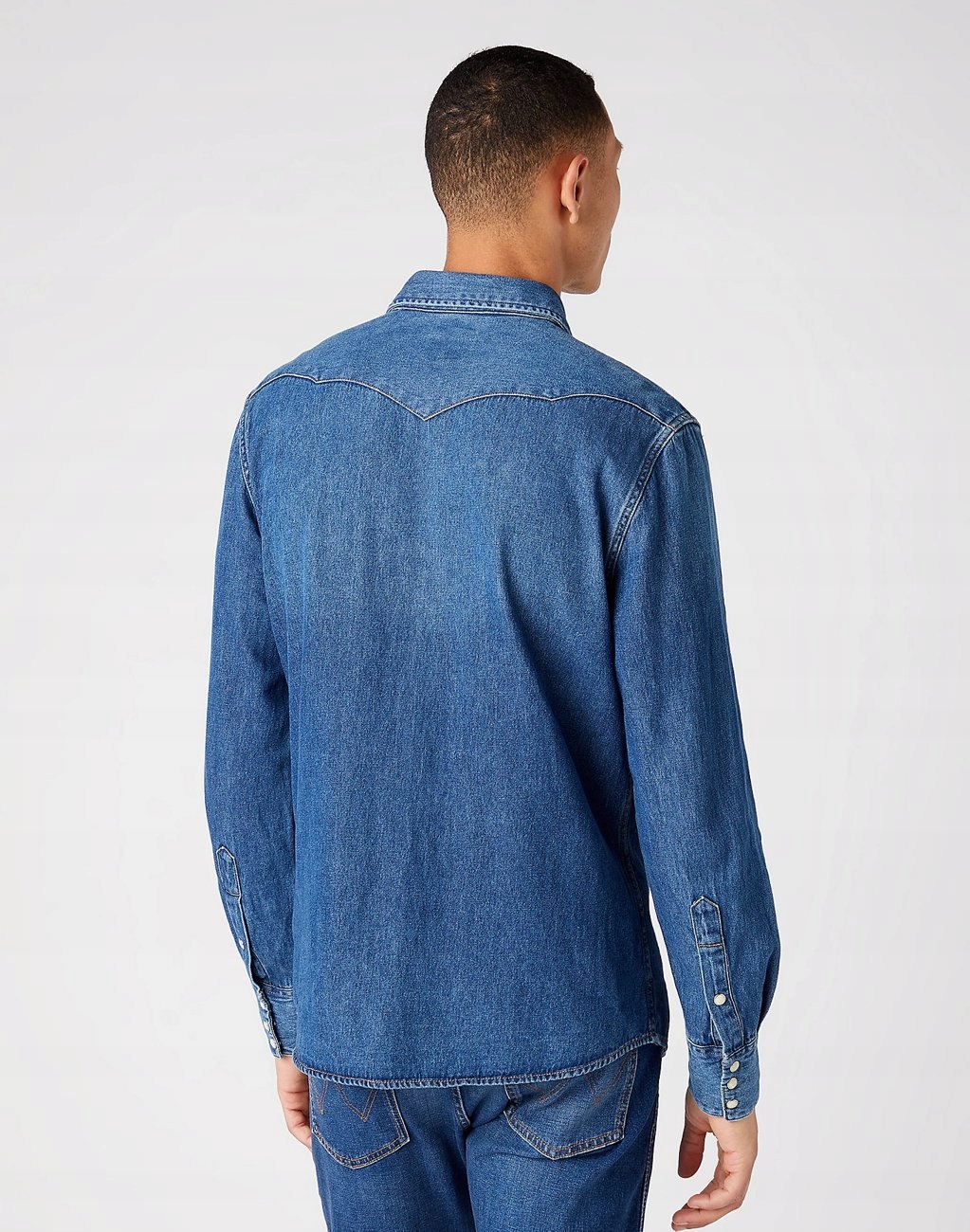 WRANGLER 27MW 1YEAR MĘSKA KOSZULA JEANSOWA JEANS S Rozmiar S