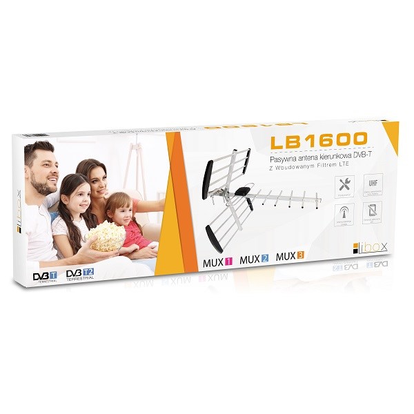 LIBOX ANTENA KIERUNKOWA DVB-T 16-EL. PASYWNA Z FILTREM LTE Marka Libox