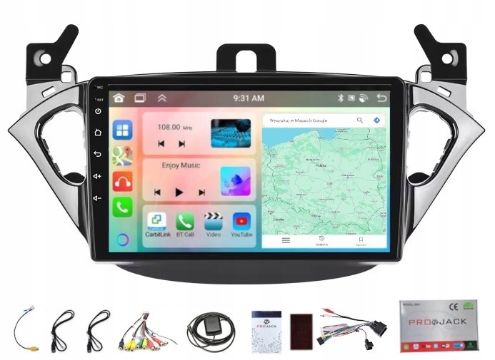 Rádio Navigácia Gps Android Opel Adam 2013-2016 Carplay Wifi 4GB 64GB