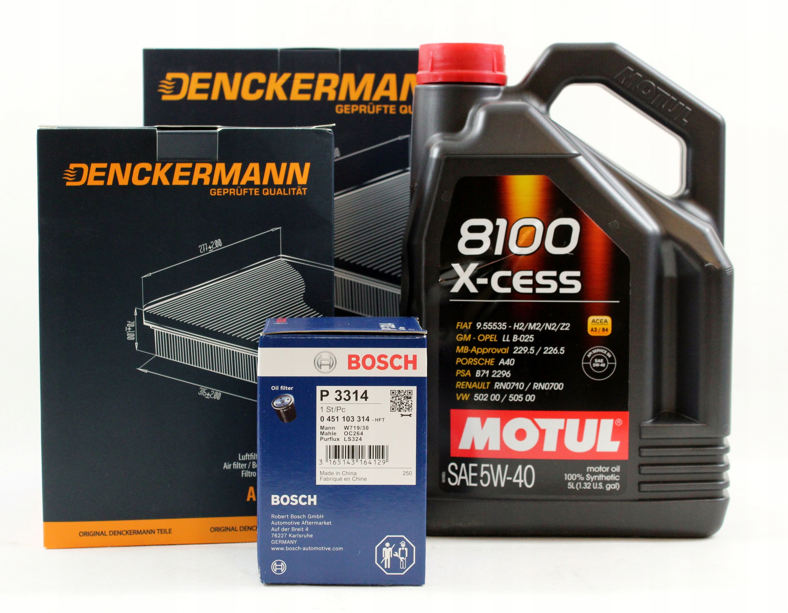 0 451 - НАБОР ФИЛЬТРОВ + МАСЛО MOTUL 5W40 VW GOLF V 1.6 BSE