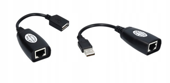PRZEDŁUŻACZ USB EXTENDER RJ45 PO LAN 60M Cat5/5e/6