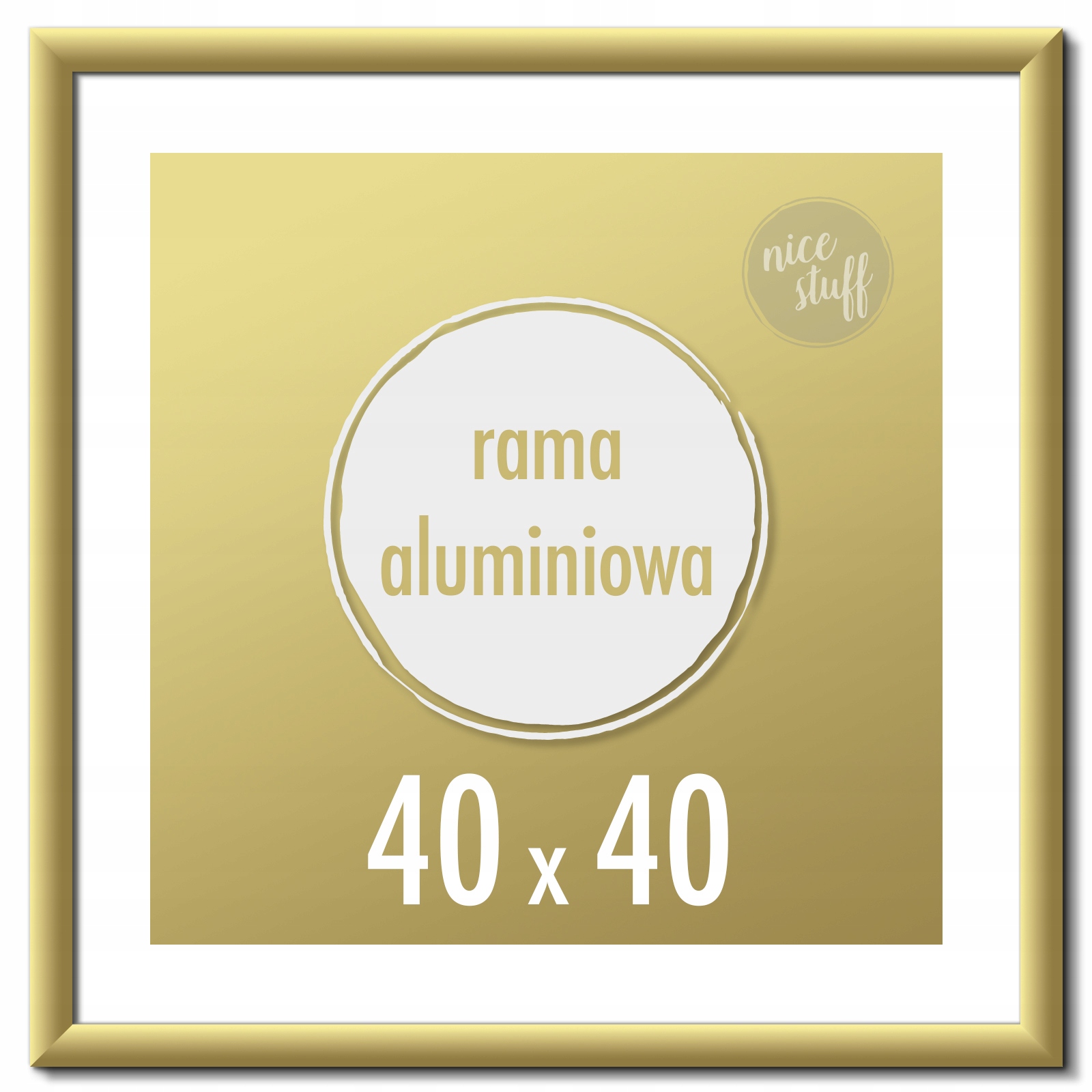 Rámeček Na Fotografie 40x40 Rámečky Na Fotografie Čtvercový zlatý hliníkový