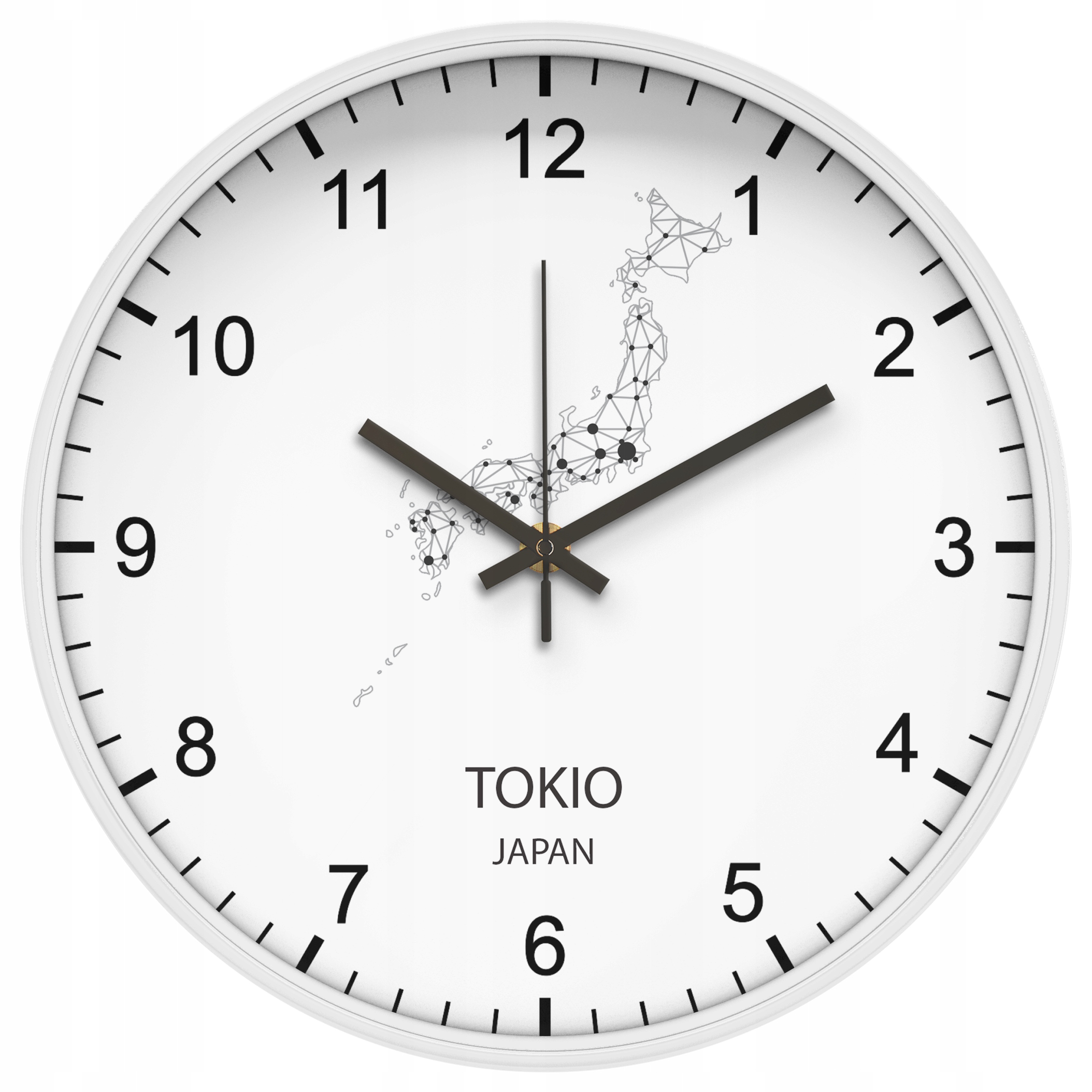 Zegar ścienny TOKIO finansowy giełda, kantor cichy