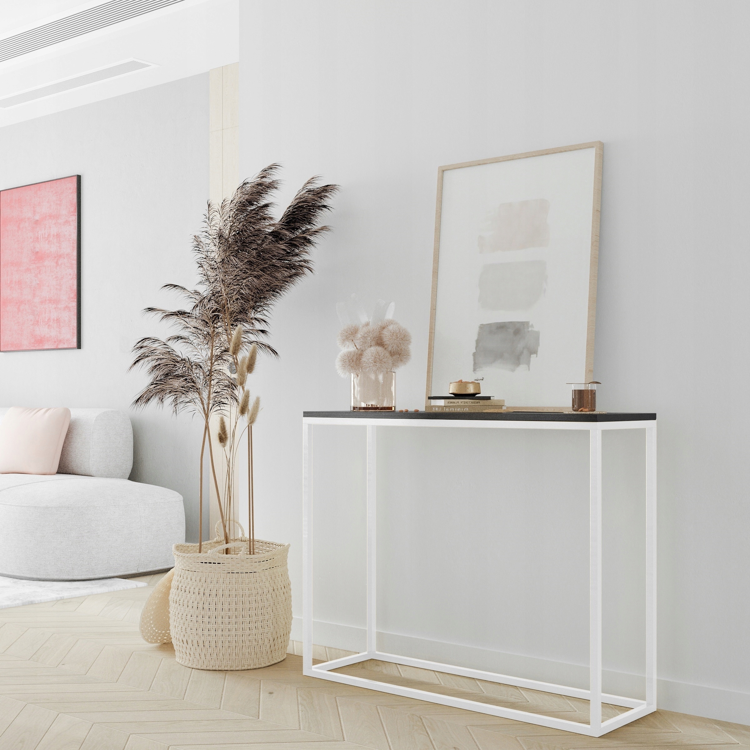 Konzolový Stolek Toaletní Stolek Stolek glamour 80. Konzolový Stolek kovová na fotografie. Bílá