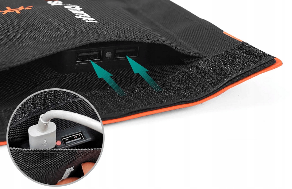 PANEL ŁADOWARKA SOLARNA PRZENOŚNA 21W 2x USB Maksymalna moc 21 W