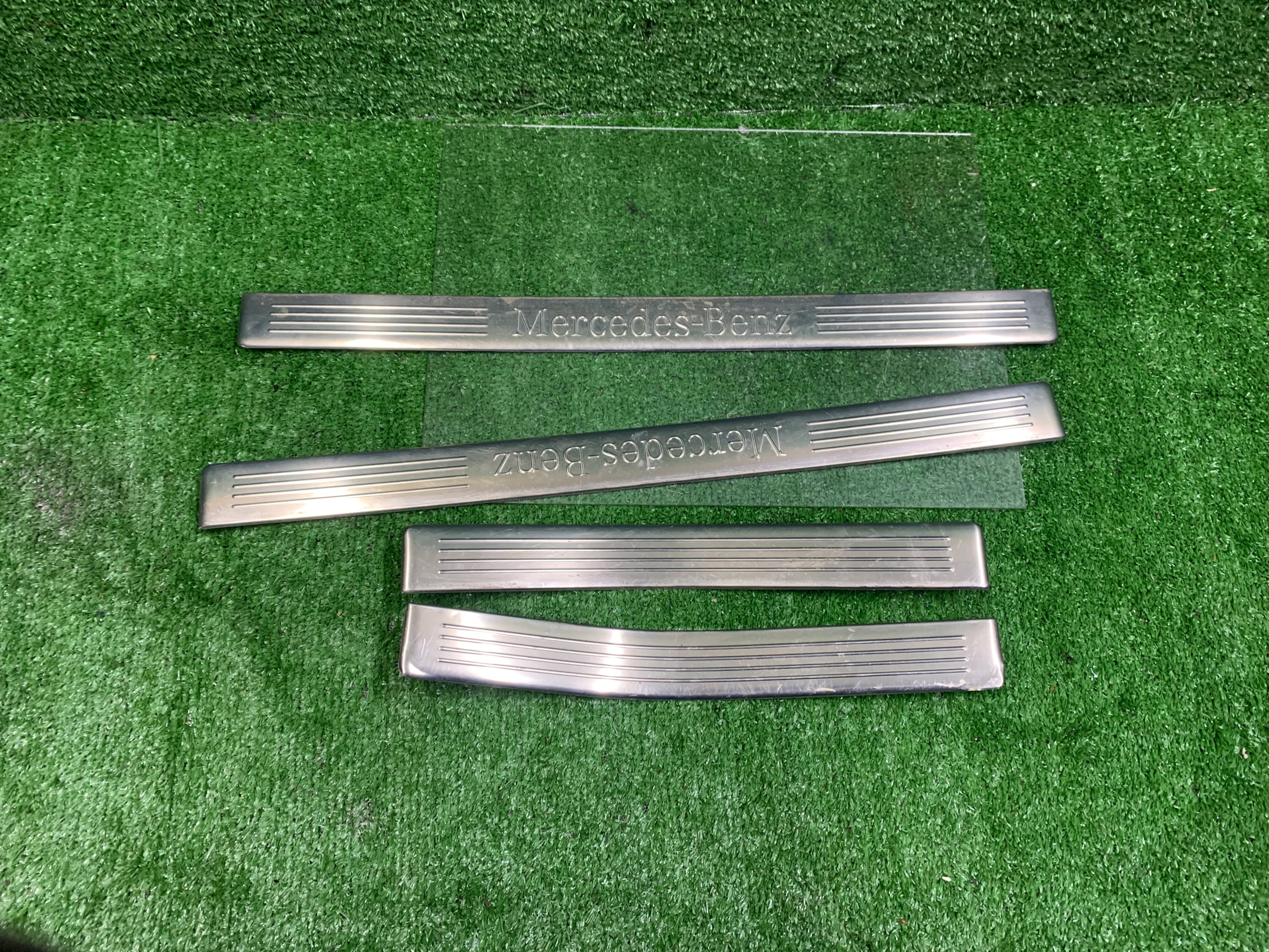 MERCEDES W212 mouldings caps threshold CHROM KOMPLET