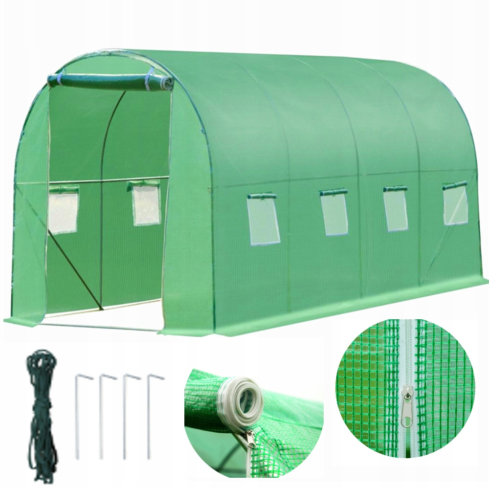 Zahradní Fóliový Tunel 3x4 m Fólie 12 m2 Zahradní Skleník UV-4 Pevný
