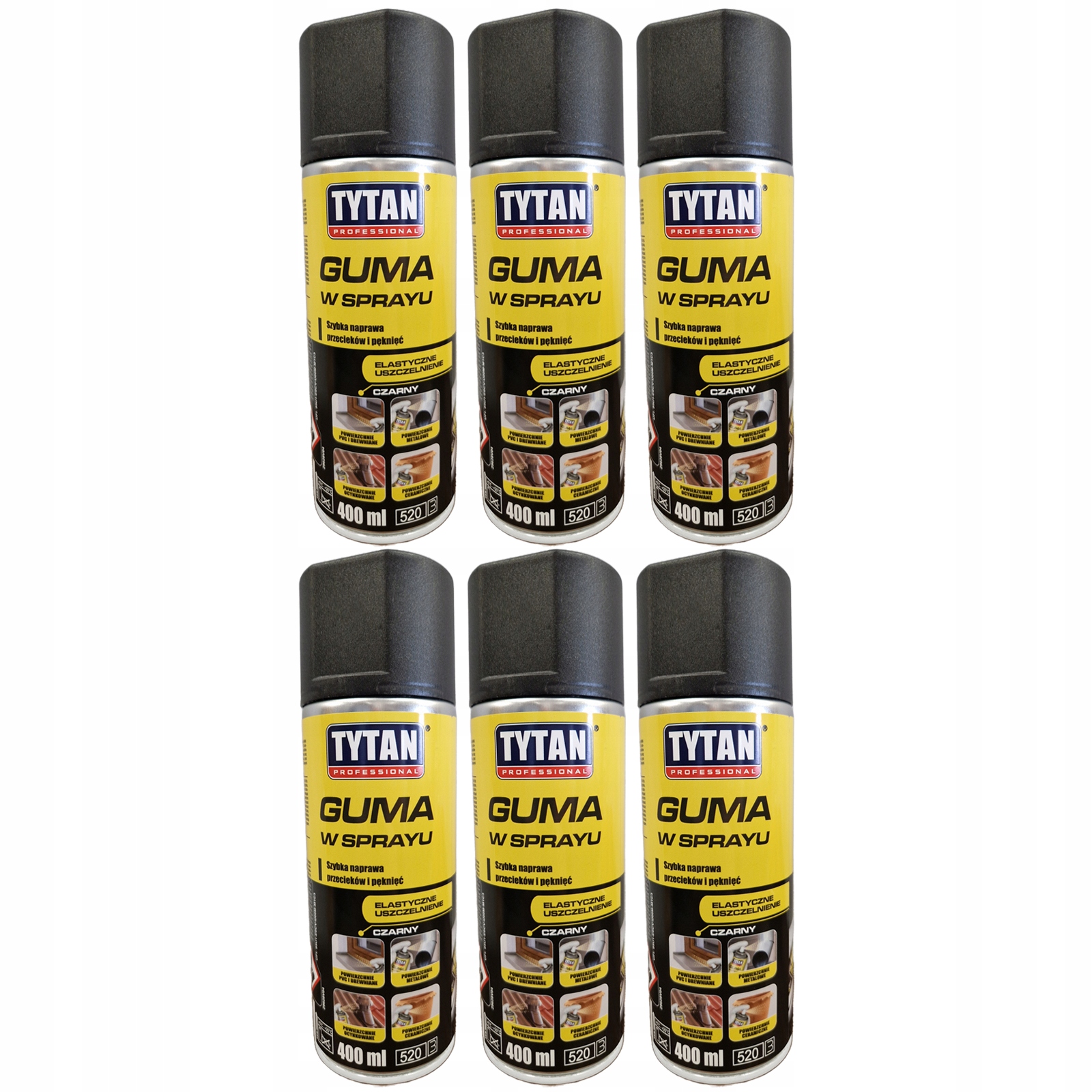 6x GUMA w SPRAY Uszczelniacz Dekarski WODA STOP