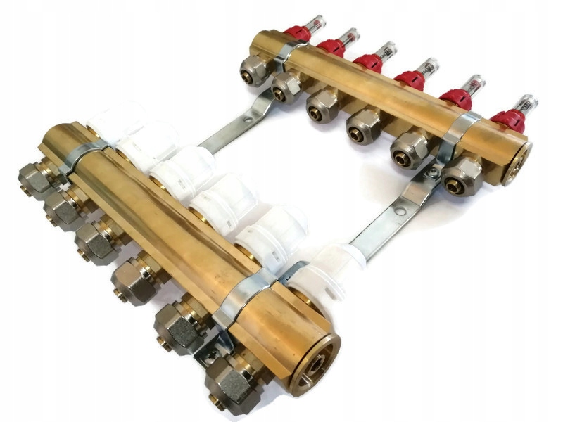 ROZDZIELACZ 5 DO PODŁOGÓWKI + ZŁĄCZKI PEX 16 WARTO Liczba obwodów 5