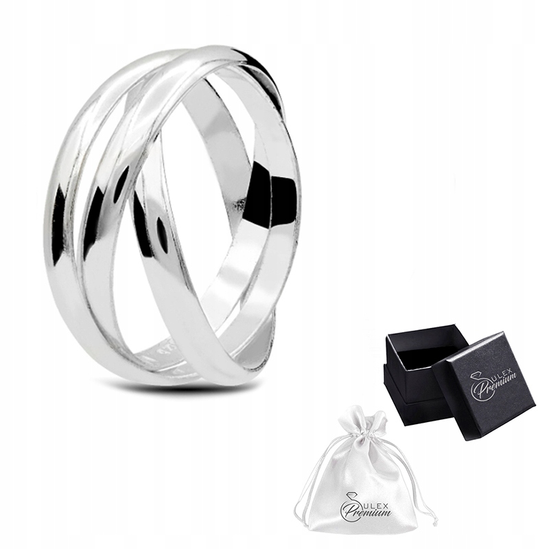 Prstýnek ryzost 925 Elegantní Snubní Prsten Tři V Jednom vel. 14