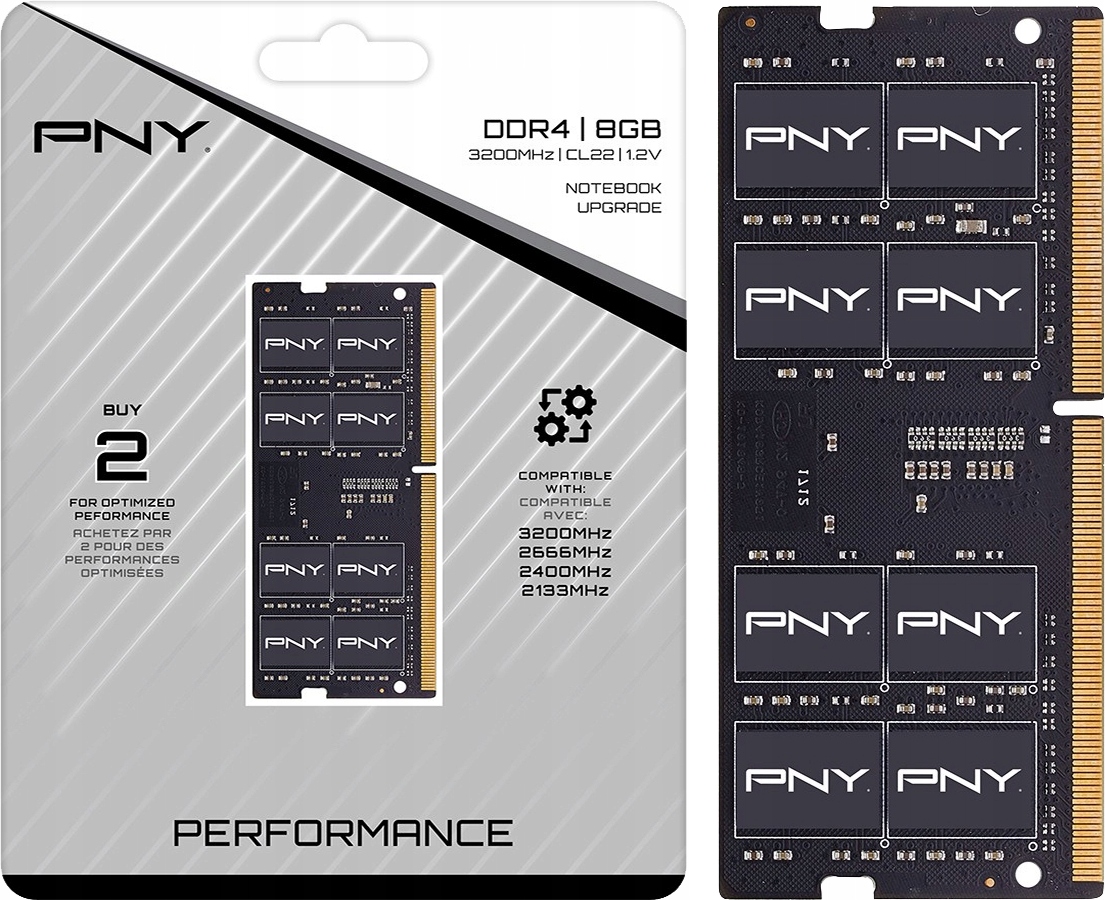 paměť Ram DDR4 8 Gb 3200 MHz pro notebook AiO So-dimm 1,2V CL22 značkové kostky