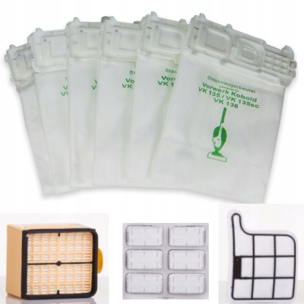 Sáčky Vorwerk Kobold VK135 VK136 Filtry pachů 135