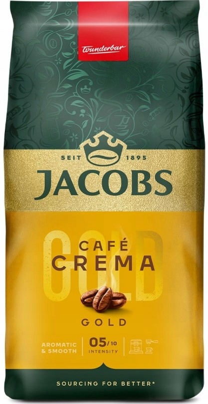 Levně Káva zrna Jacobs Crema Gold Expertenrostung 1kg