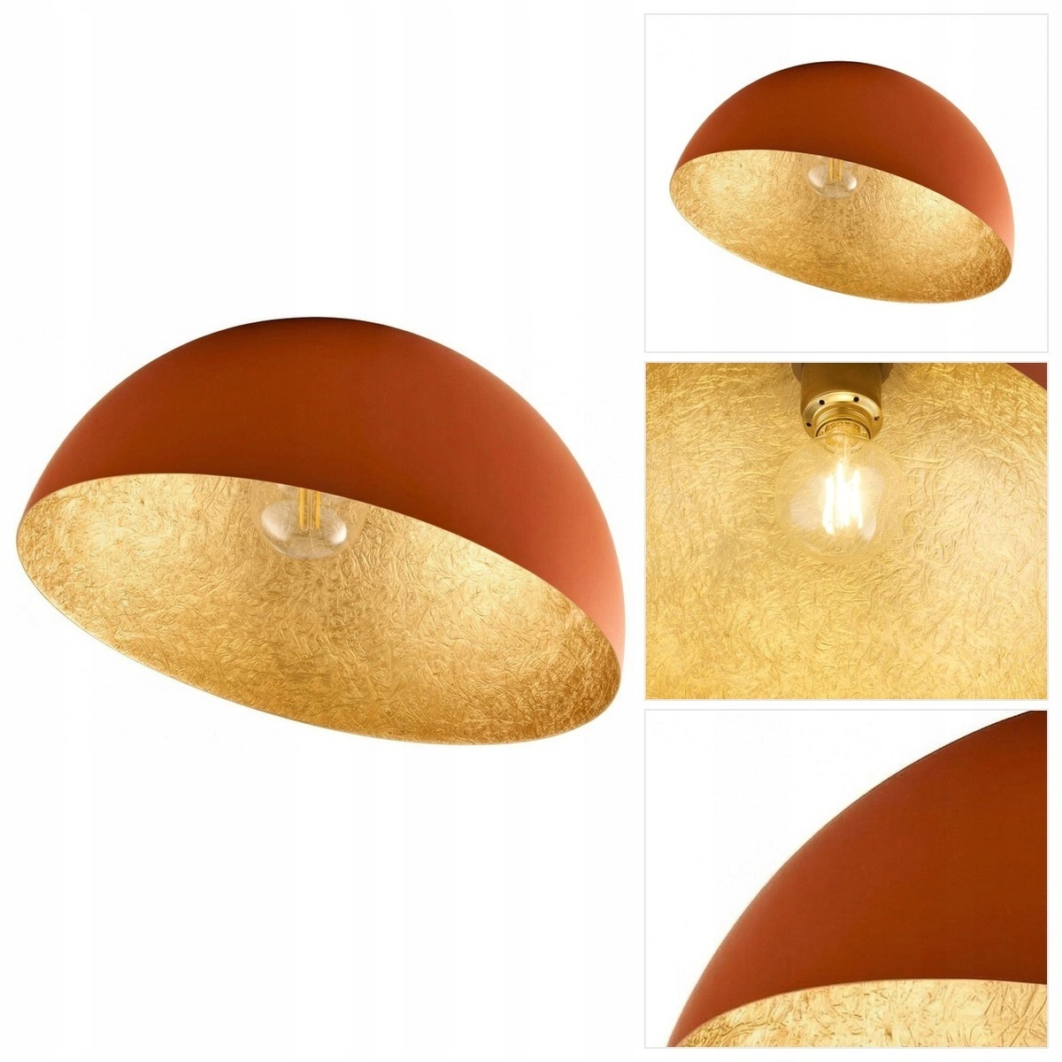 Stropní svítidlo Sfera oranžová v jídelně s jemným světlem Sigma Lighting