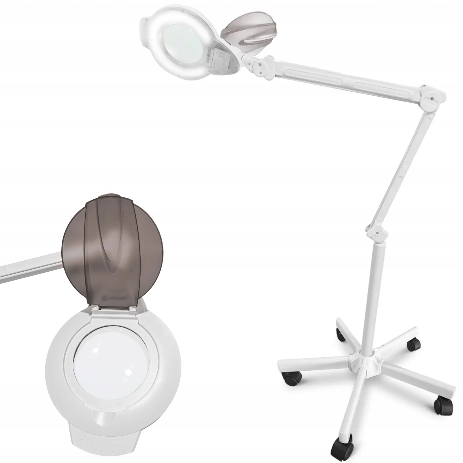 Kosmetická lupa s mobilním zvětšovacím sklem 5 dpi 72x Led