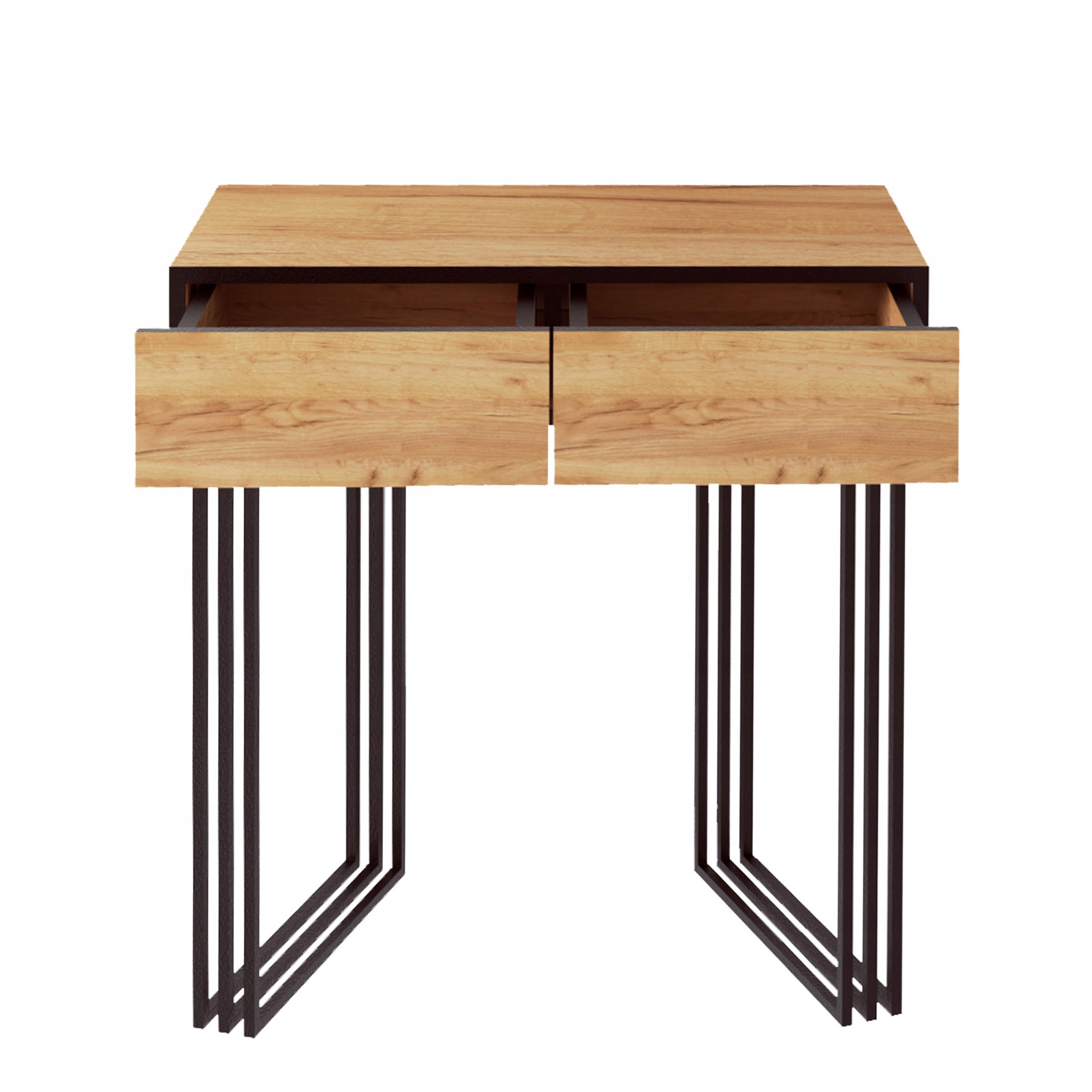 KONSOLA LOFT STOLIK WOLNOSTOJĄCY SYSTEM KLARA STELAŻ METAL DĄB CRAFT ZŁOTY Stan opakowania oryginalne