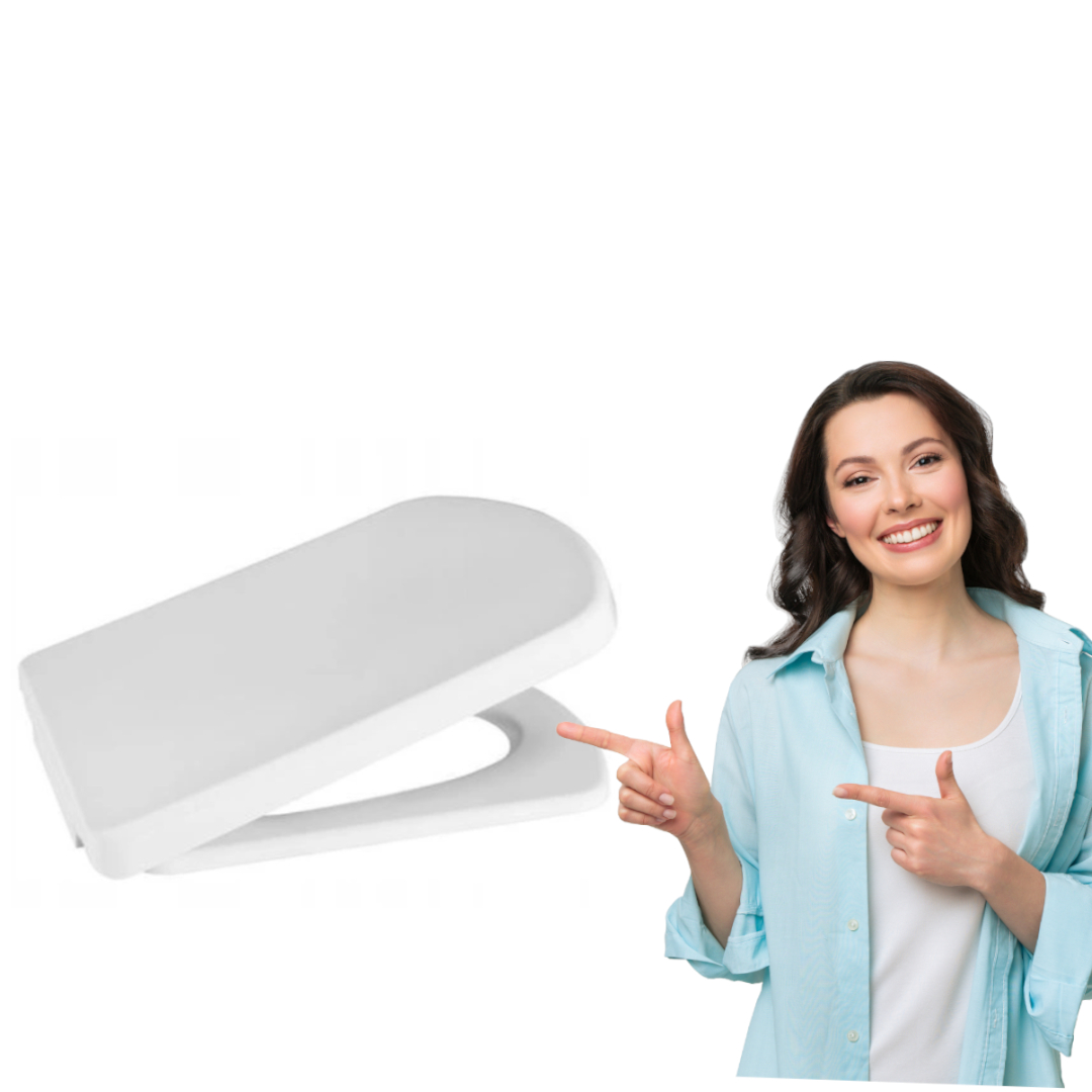 Wc deska pomalu padající do Roca Hall, tvrdá, pomalu padající