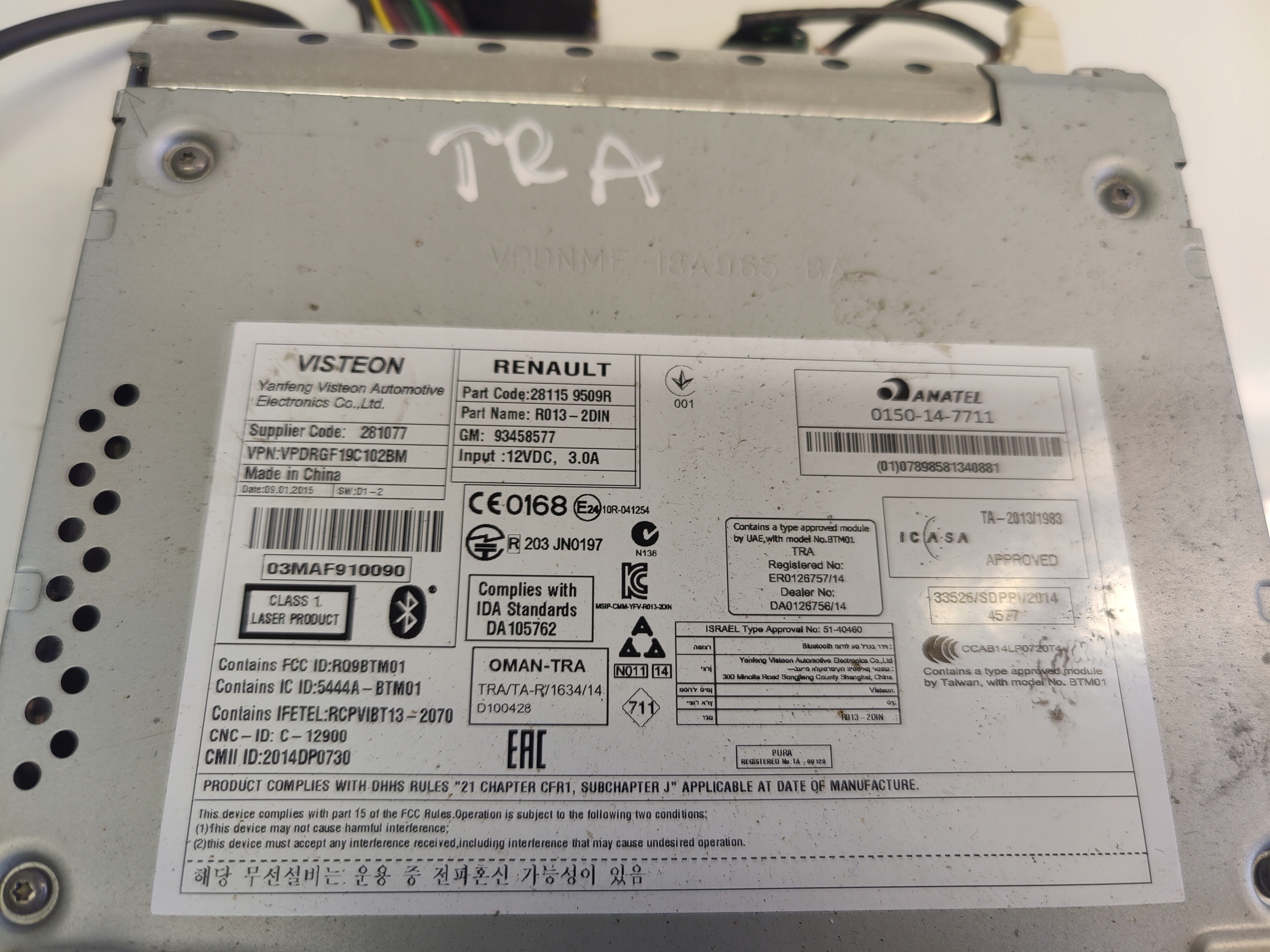 RENAULT TRAFIC III RADIO CD INSTRUKCJA 281159509R