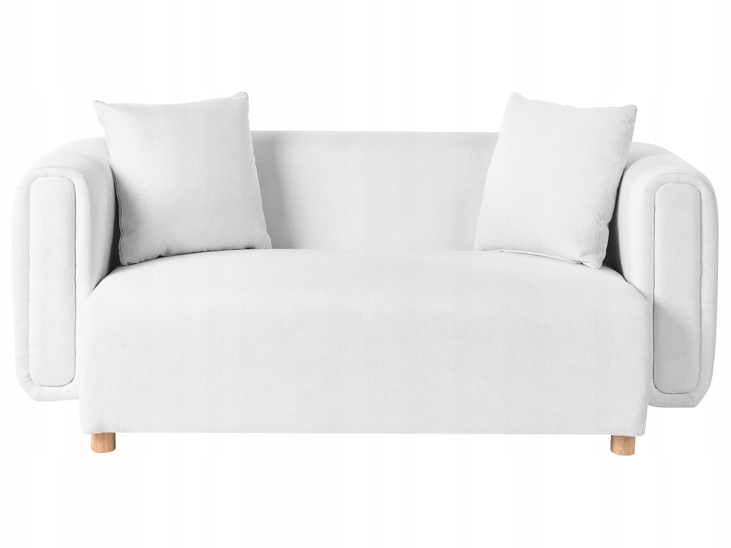 Sofa tapicerowana 2-osobowa biała