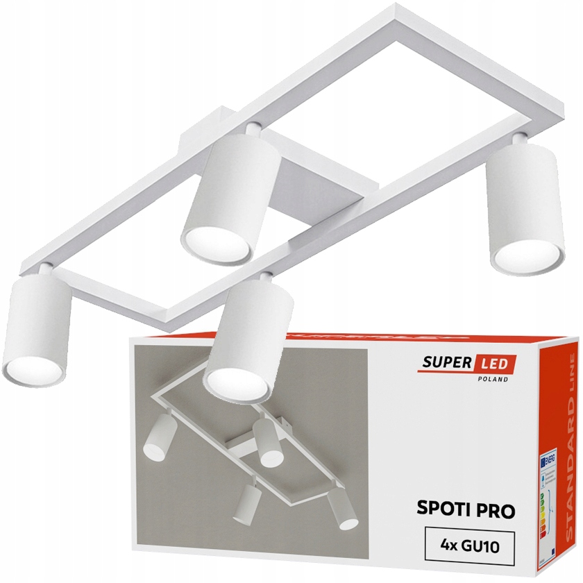 Lampa Sufitowa Oprawa natynkowa 4x GU10 Spot Ruchoma Kinkiet Reflektor
