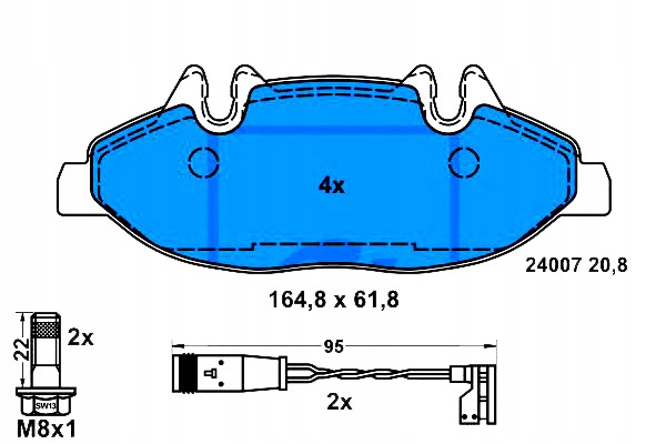Ate Brzdové Destičky Mercedes Přední Vito Viano 03-
