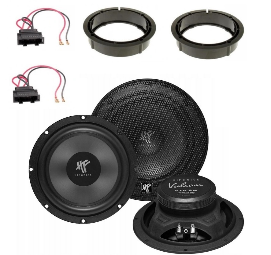 Basové reproduktory Vw Golf 4 5 6 Passat B5 B6 Polo 4 5 T5 HiFonics VX6.2W