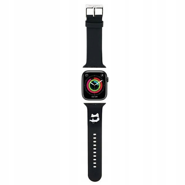 Karl Lagerfeld Pásek Klawmslcnk pro Apple Watch 38/40/41 mm černý strap 3D