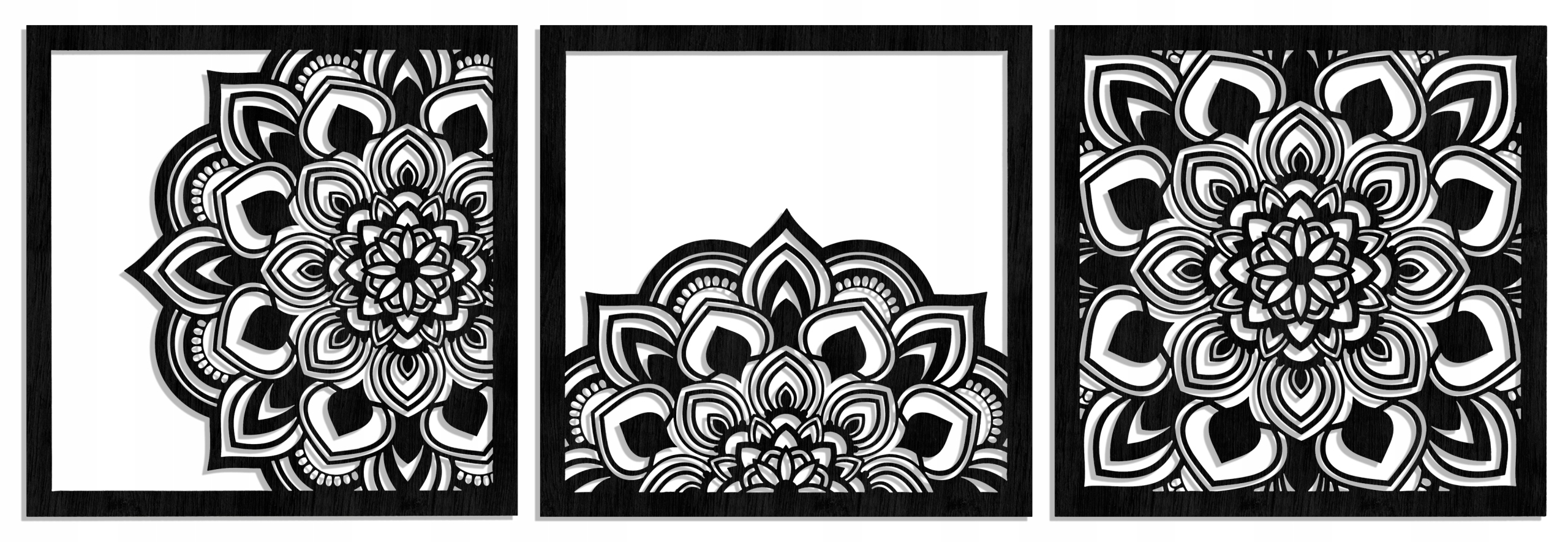 

Ażurowy Tryptyk Dekoracyjny Dekoracja Mandala