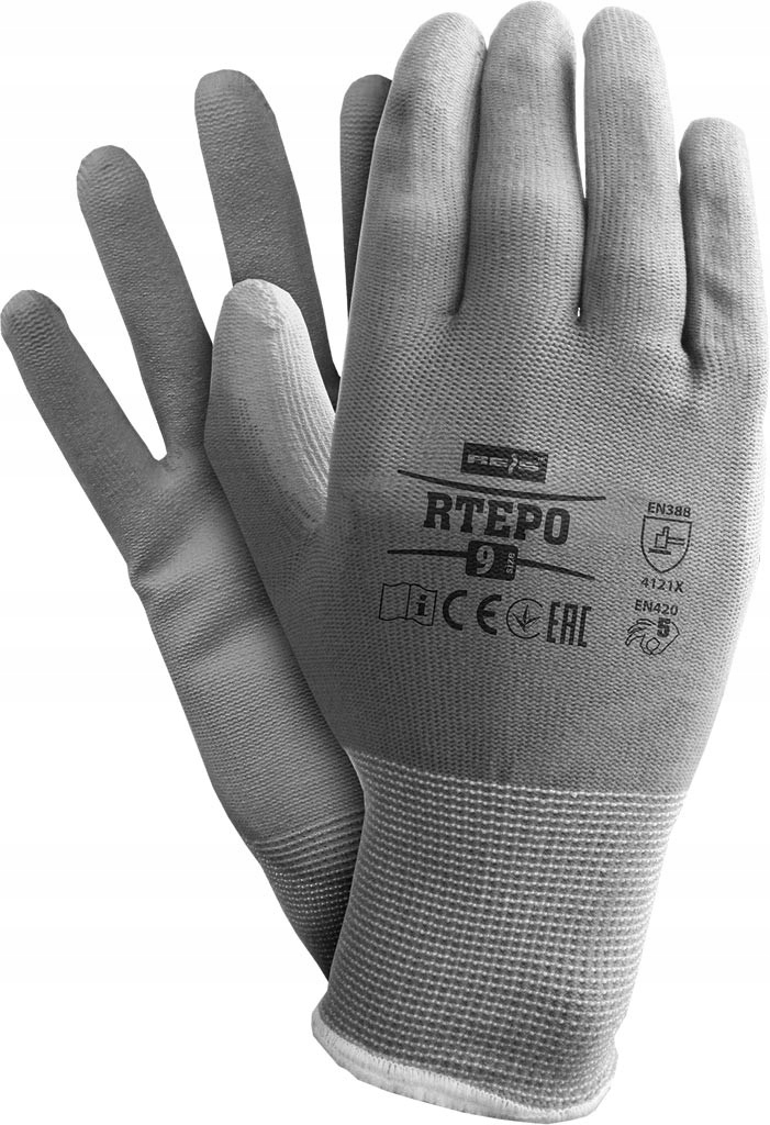 

Rękawiczki robocze cienkie poluretan Rtepo Ss r 9