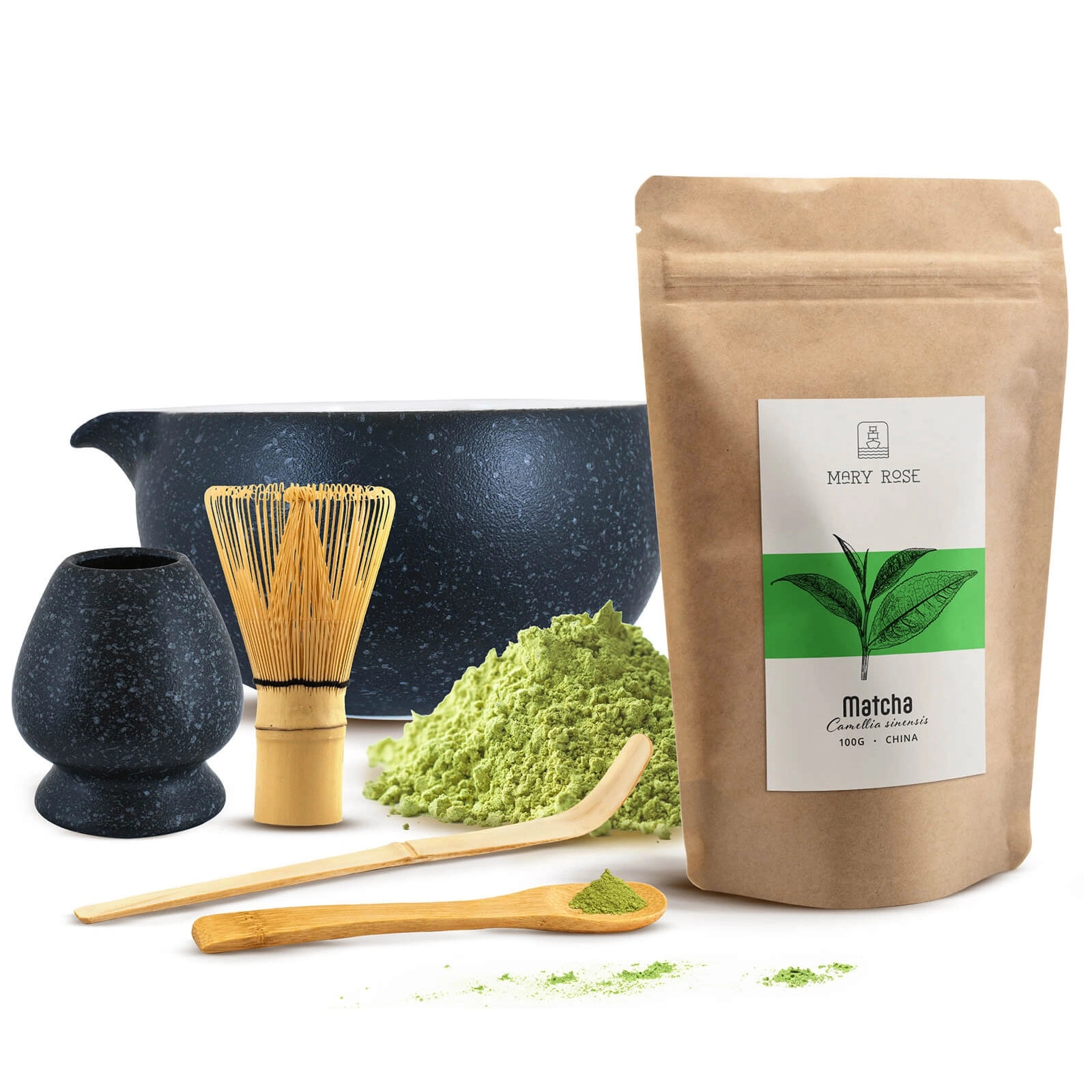 Kurai sada na vaření Matchy Denní Matcha 100g Příslušenství Bambus