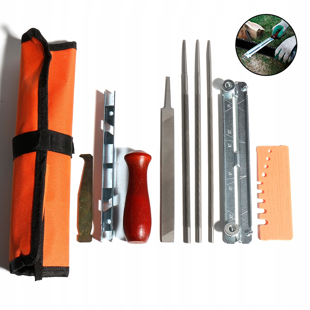 ZESTAW PILNIKÓW DO OSRZENIA ŁAŃCUCHA DO PIŁ ETUI