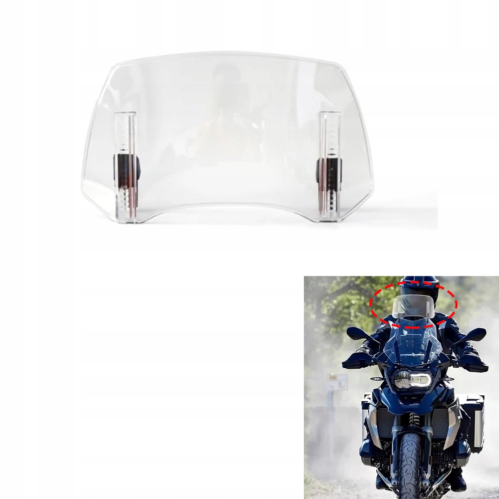 Univerzální motocyklový deflektor s nastavitelným sklem