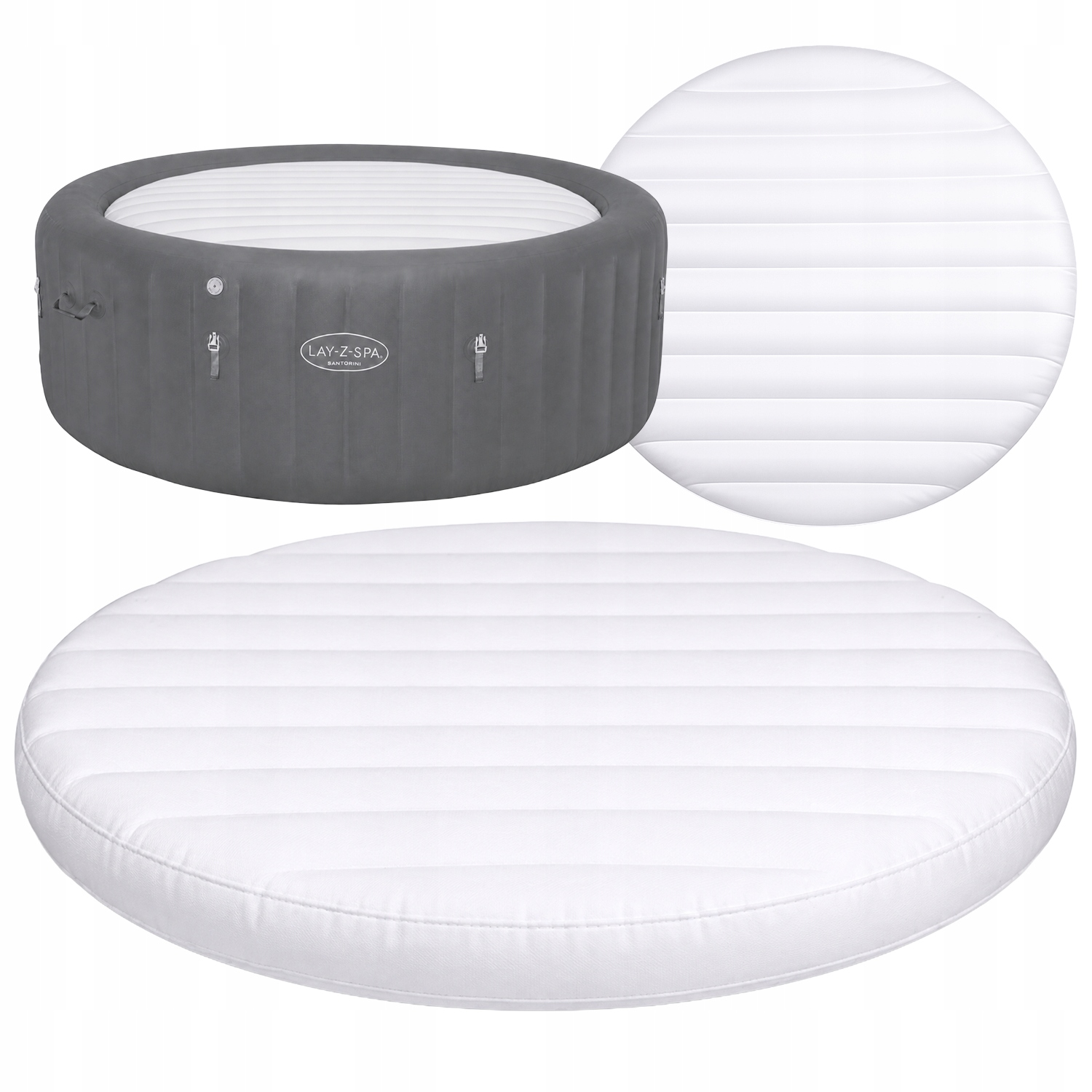 Nafukovacia krytka jacuzi Lay-Z-Spa Santorini HydroJet Pro 216x80