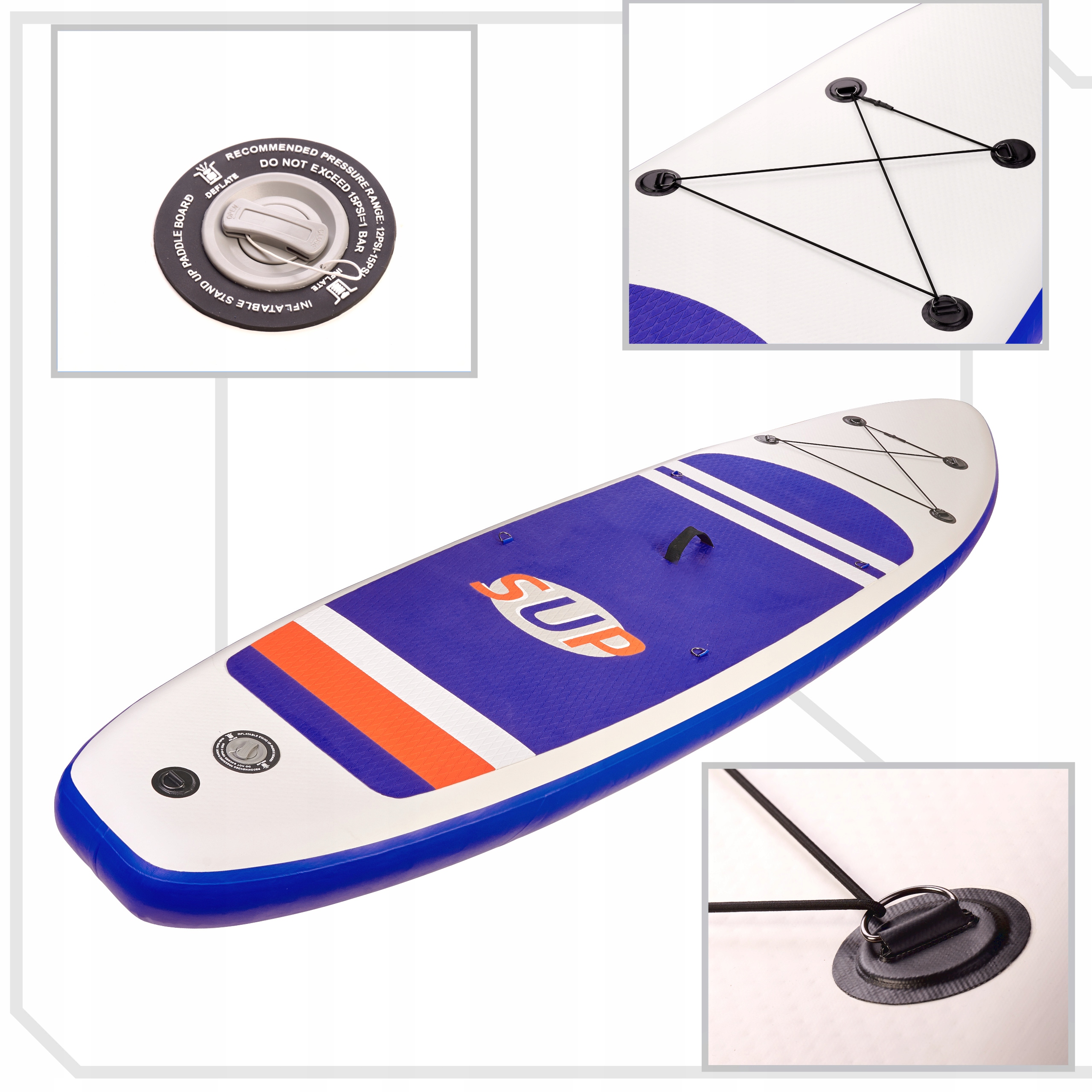 DESKA SUP DO PŁYWANIA POMPOWANA WIOSŁO POMPKA ZESTAW XL 320CM 130KG Rodzaj deski SUP