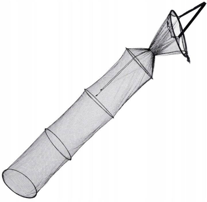 Siatka wędkarska okrągła sadzyk na ryby 40/35x200 cm z uchwytem na sztycę