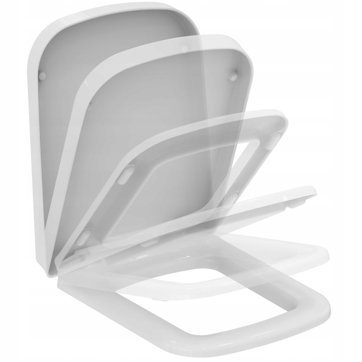 Ideal Standard Mia Wc sedadlo, hranaté, Softclose, biele, 360 x 450 mm