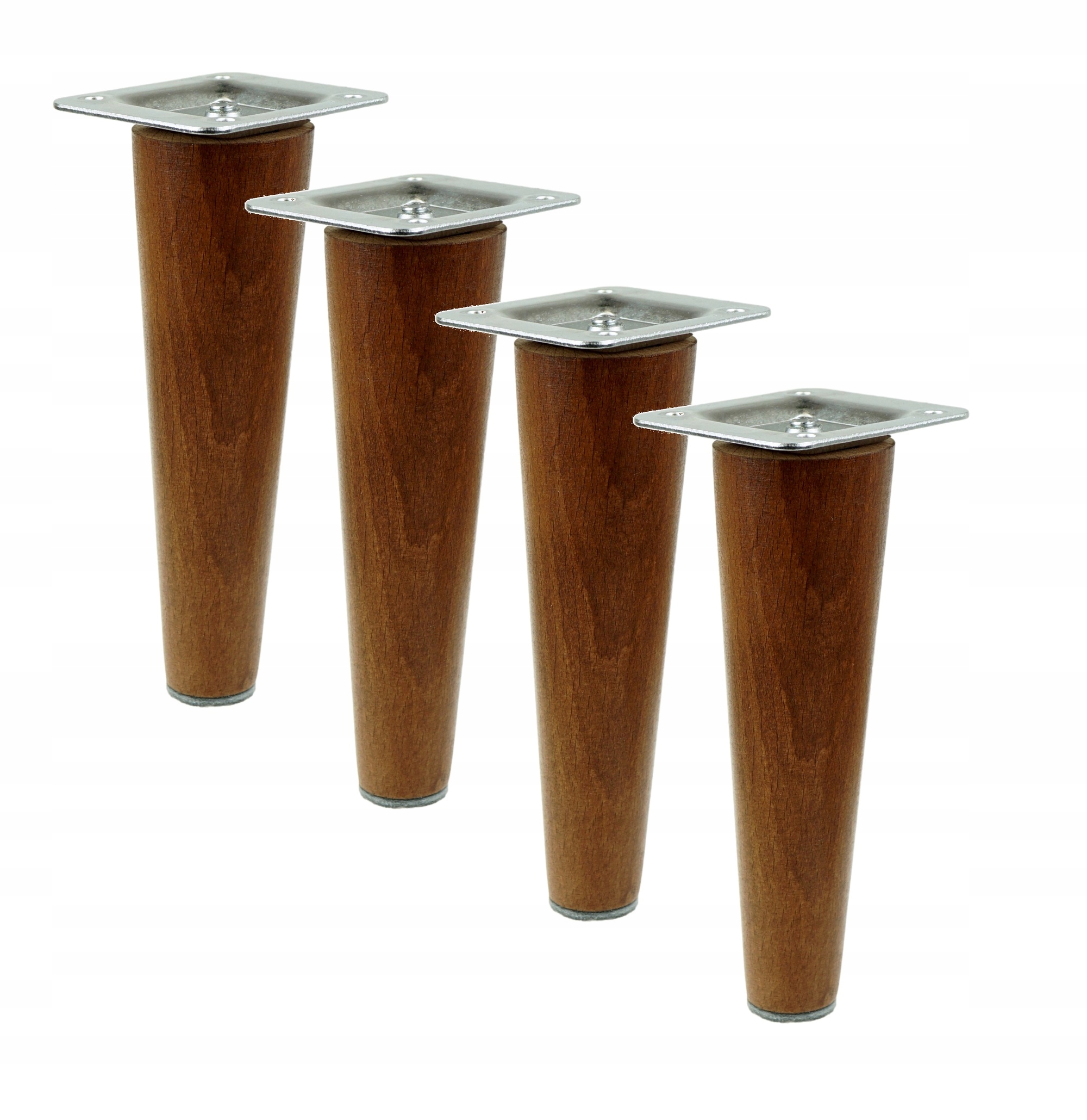 

Noga nóżki drewniane 15cm buk orzech proste zestaw