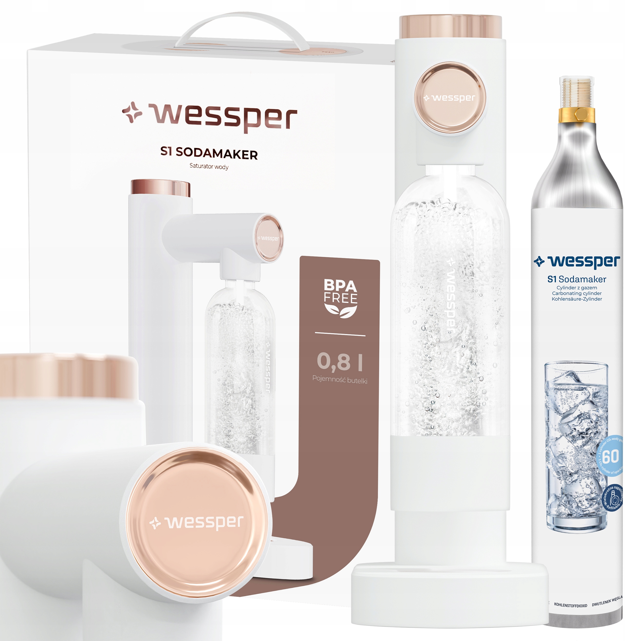 Výrobník Sody Válečka Na CO2 2 Láhev Na Vodu Pro Výrobník Wessper