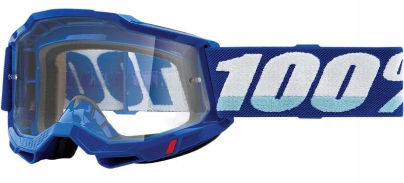Motocyklové okuliare 100 % Accuri 2 modré, rýchle, priehľadné, univerzálne