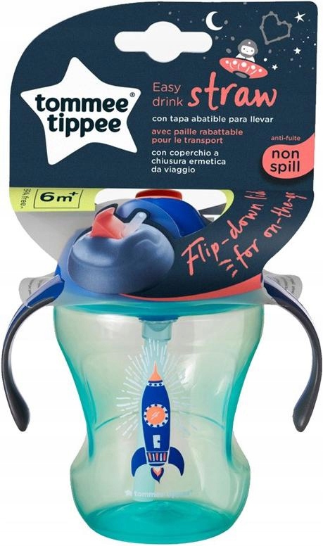 Tommee Bidon ze słomką niekapek Rakieta 230ml 6m+