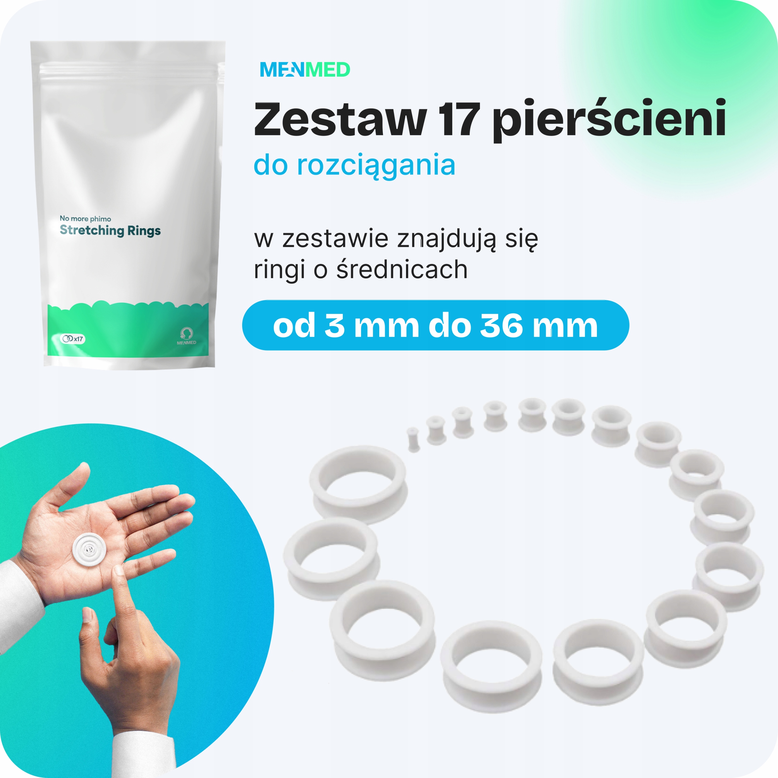 Pierścienie na stulejke MenMed stulejka