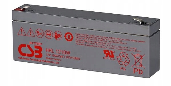 

Żelowy akumulator Csb HRL1210W F2 12V 2.5Ah