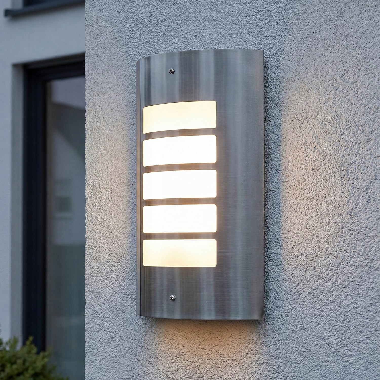 Lampa Ścienna Zewnętrzna Stal Nierdzewna Srebrna Ogród Taras IP44 LYNMARK — miniatura 3