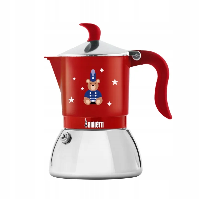 Bialetti kawiarka Fiammetta Induction Joyful Christmas 2tz czerwona