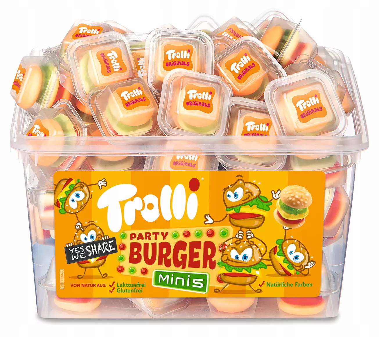 Trolli Party Burger Żelki O Smaku Owocowym 60 Szt. 600 G