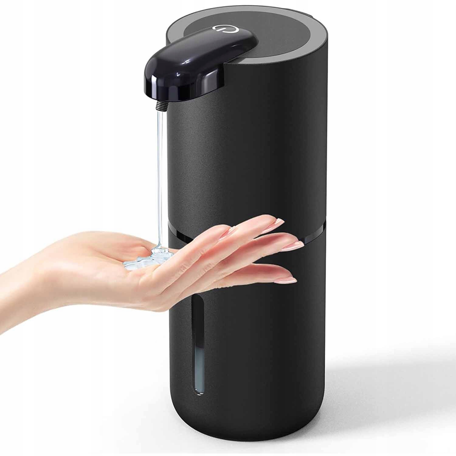 Stylový Automatický Dávkovač Na Tekuté Mýdlo Velký 380 ml Bezdotykový Černý