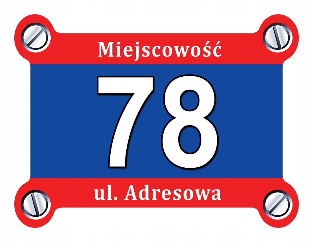 

Tabliczka Adresowa Adres Numer Na Dom znak ulica