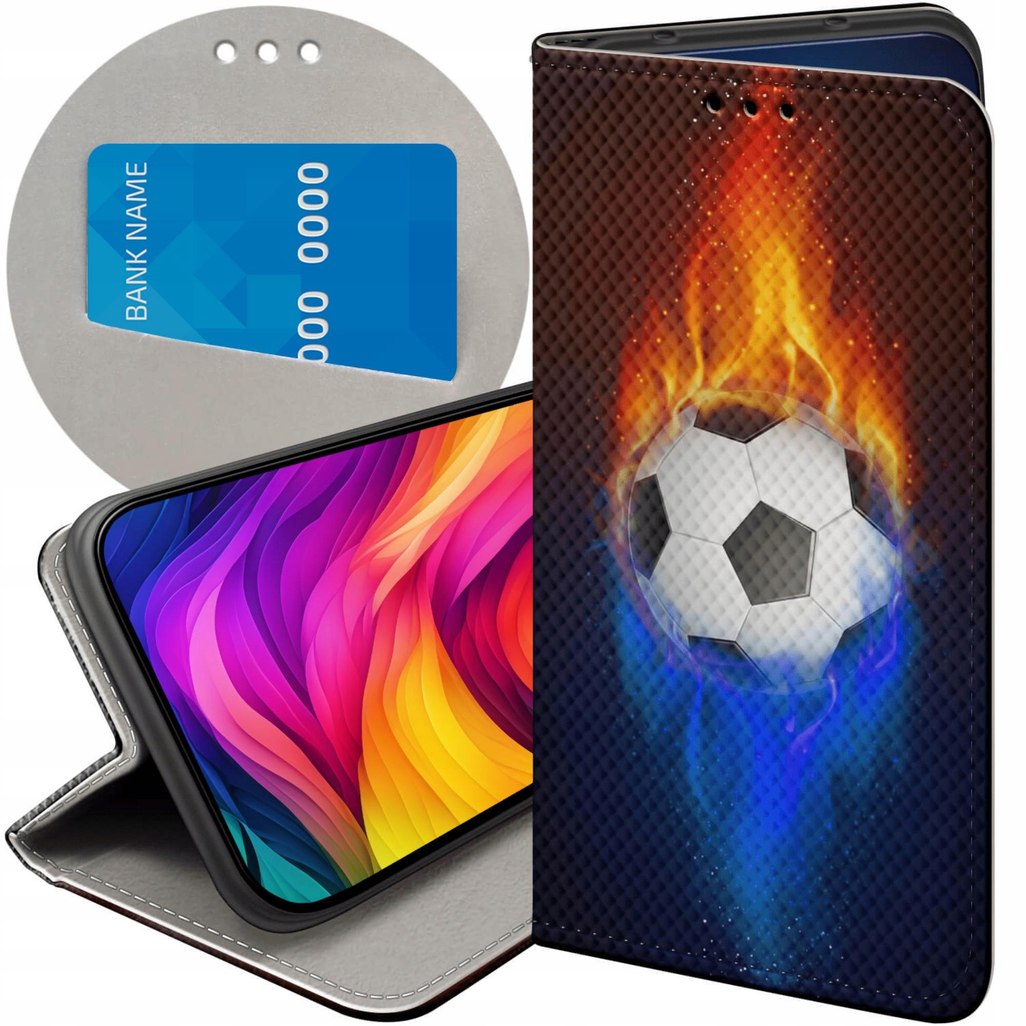 Etui Z Klapką Do Xiaomi Redmi Note 9T Sport Piłkarskie Piłka Nożna