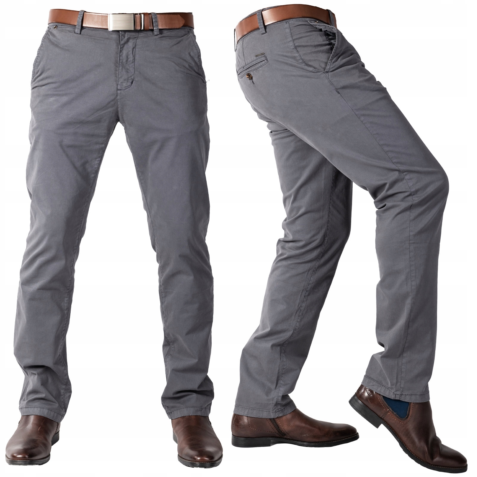 Pánské slim fit kalhoty v grafitové barvě Loe vel. 29